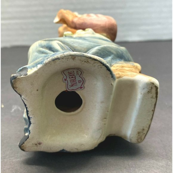 Vintage Norleans Japan Figurine Old Woman Gardener Harvest Carrots 5" Tall - Picture 5 of 8